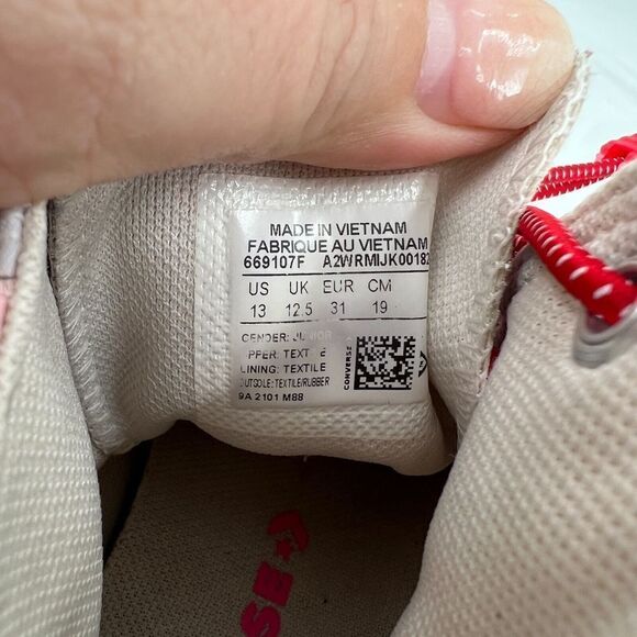 Converse Chuck Taylor Hi Top Sneakers Junior Kids 13 Unicorn Shoes Lace Up Girls - Picture 12 of 13